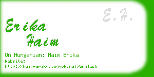 erika haim business card